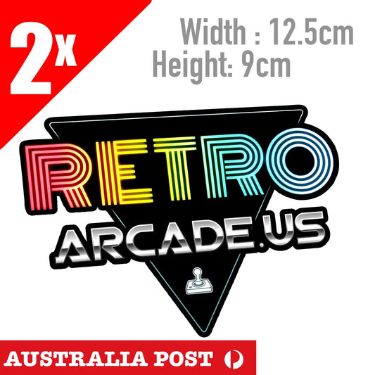 RETRO ARCADE Logo  Gaming ,Playstation, Nintendo, Arcade Game Stickers
