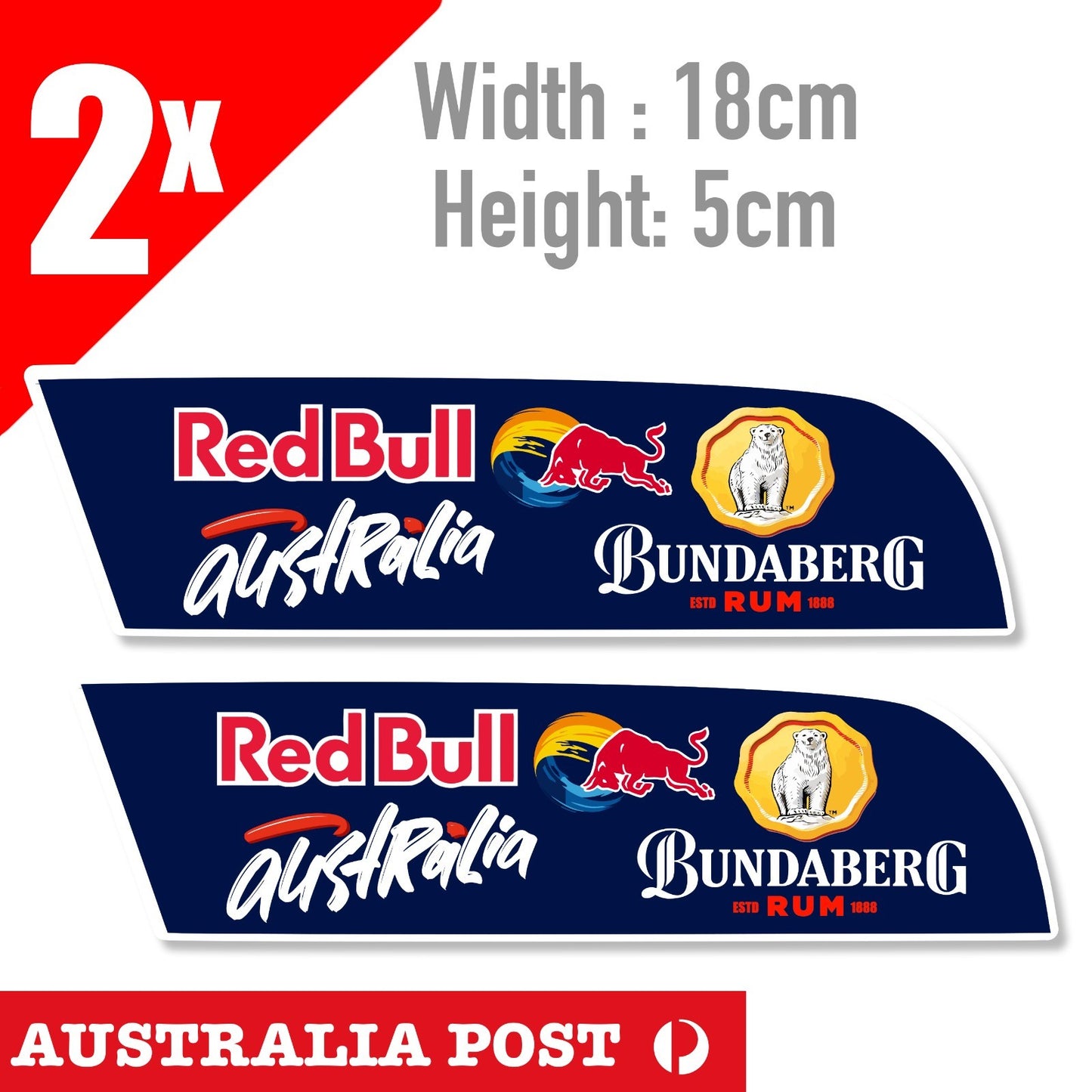 Bunddaberg RUM Red Bull Australia Fridge, Bar, Whiskey Vinyl  Sticker 