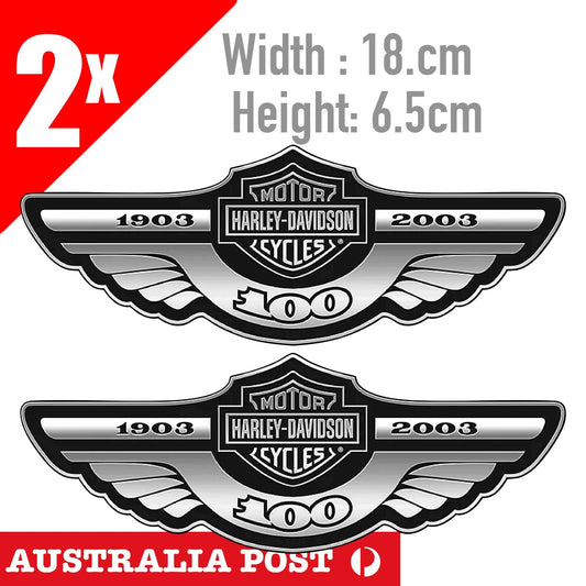 Harley Davidson 100 Year Anniversary Wing Logo  Sticker
