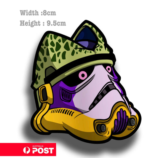 Star Wars Cell Storm Trooper Helmet Laptop , Car  Decal Sticker 