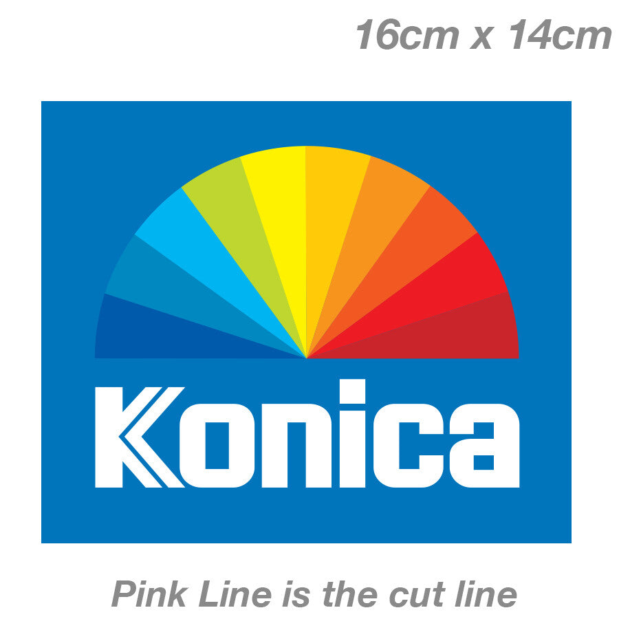 Konica Film Logo  Laptop ,135mm Negative Film  Logo  Vinyl  Sticker 