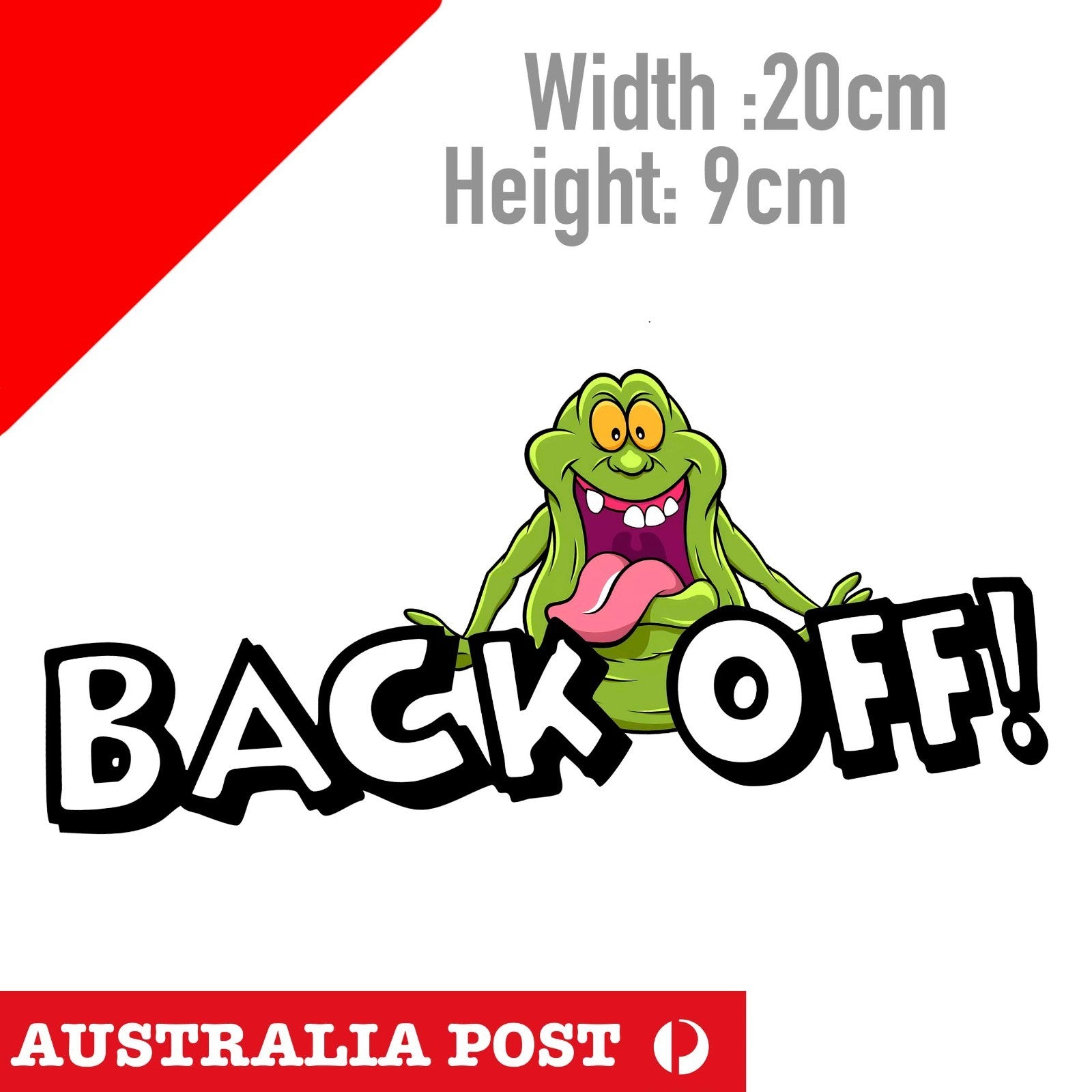 Slimer Ghostbusters BAKC OFF Funny Car Scary Sticker