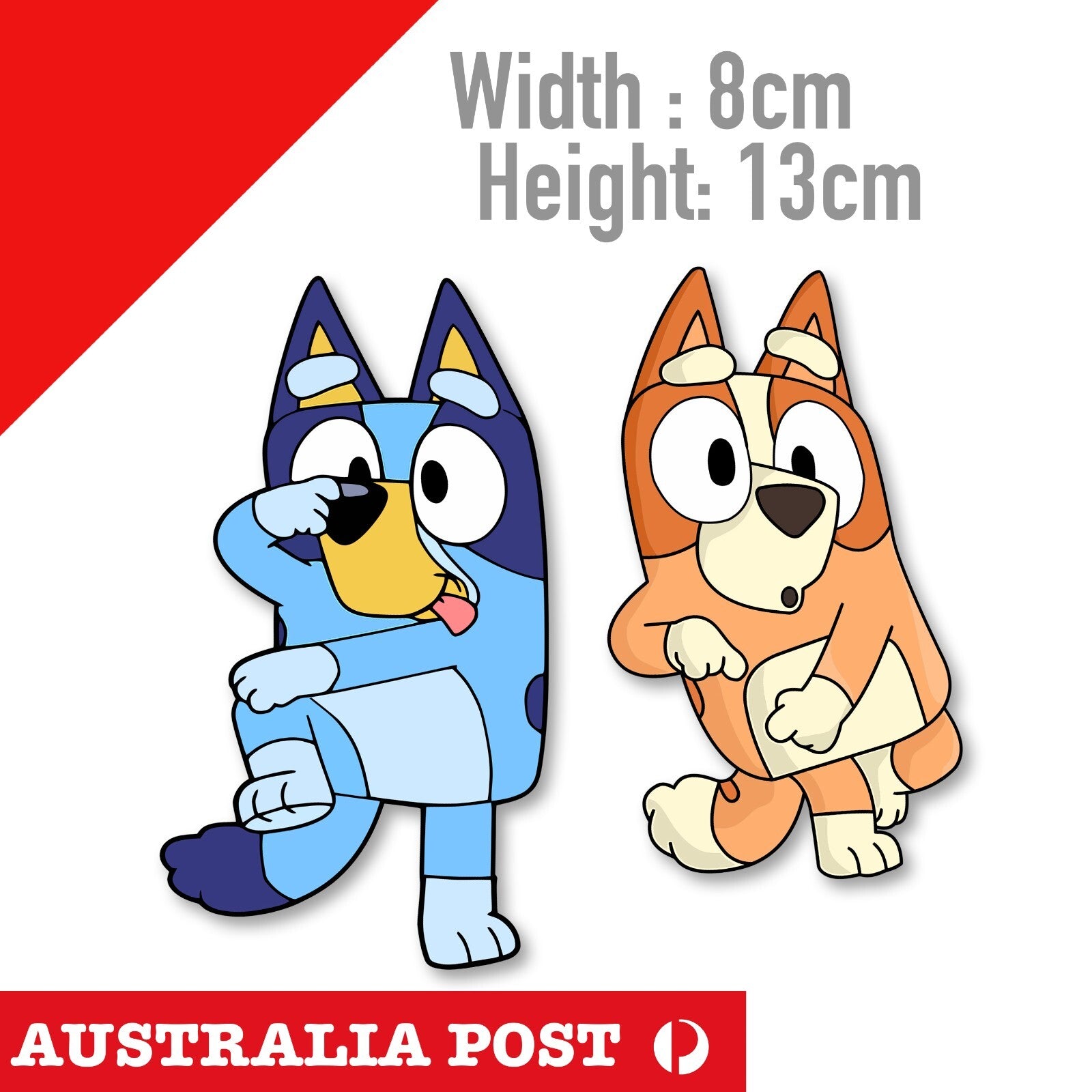 Bluey The Dog and Bingo  Dancing Dog Cartoon Stickers