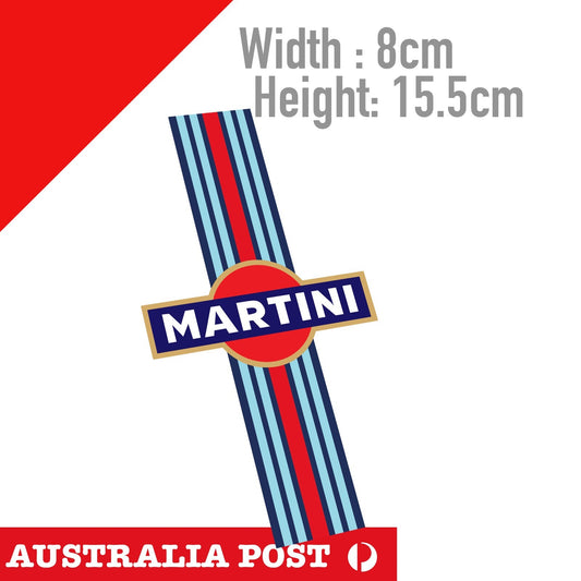 Martini Racing with Blue Stripes  Laptop , Car  Vinyl  Sticker 