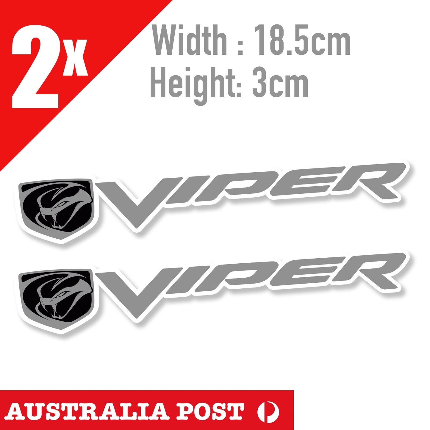 DODGE VIPER SRT GTS T/A Stryker Snake Red HeadMuscle Car V8  Stickers