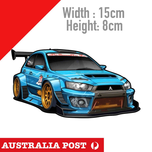 Mitsubishi Lancer Evo X, Ralli Art Mitsubishi JDM Spirit of Competition  Sticker