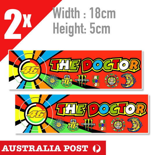 The Doctor 46 - Valentino Rossi's VR46  Motorcycle Banner Stickers