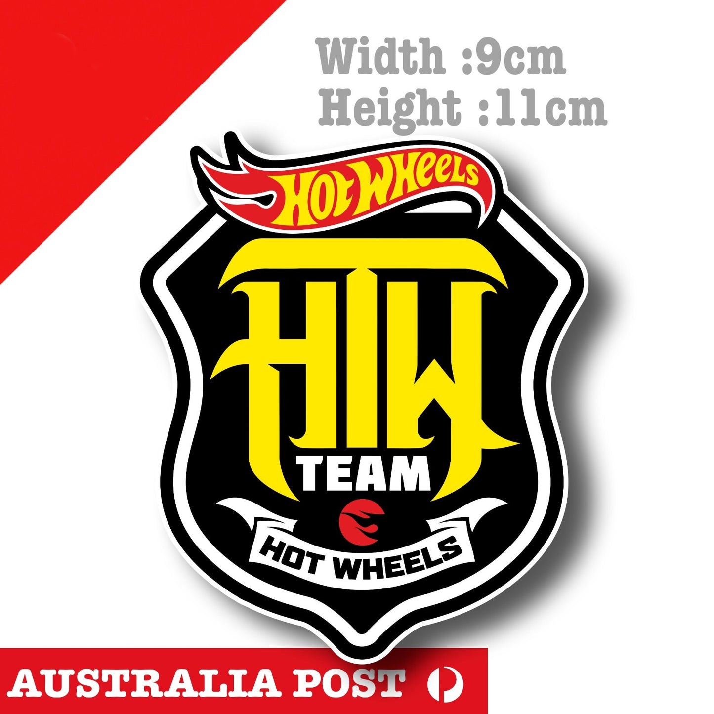 Hot Wheels Banner , Hot Wheel Team Badge Vinyl  Sticker