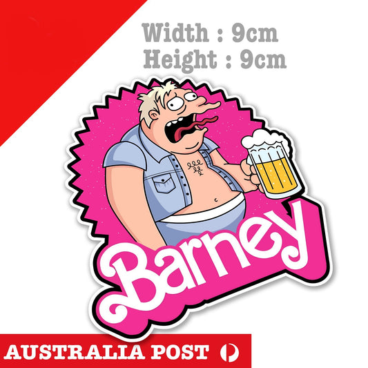 Barbie Funny Simpson Beer Drunk Funny Sticker