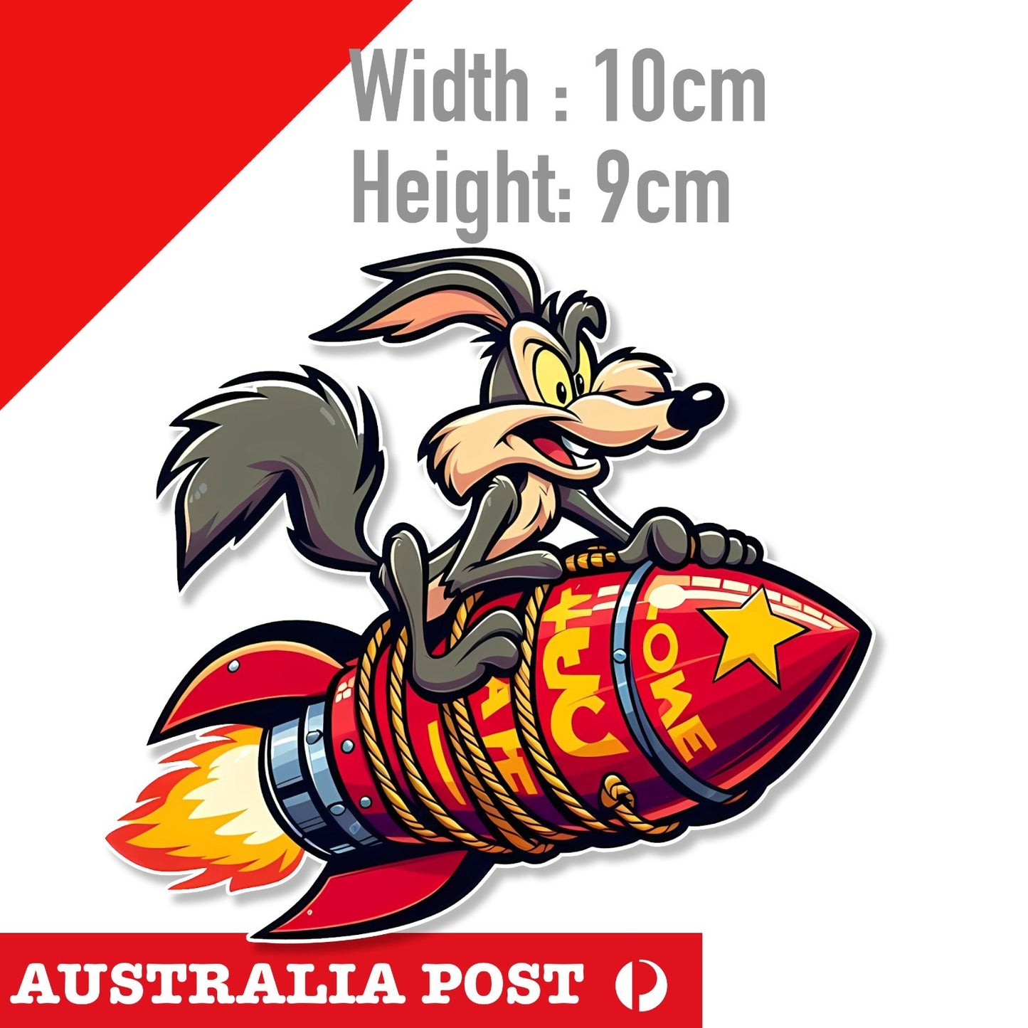 Road Runner Wile E. Coyote funny Laptop , Car  ACME Game Sticker