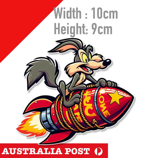 Road Runner Wile E. Coyote funny Laptop , Car  ACME Game Sticker
