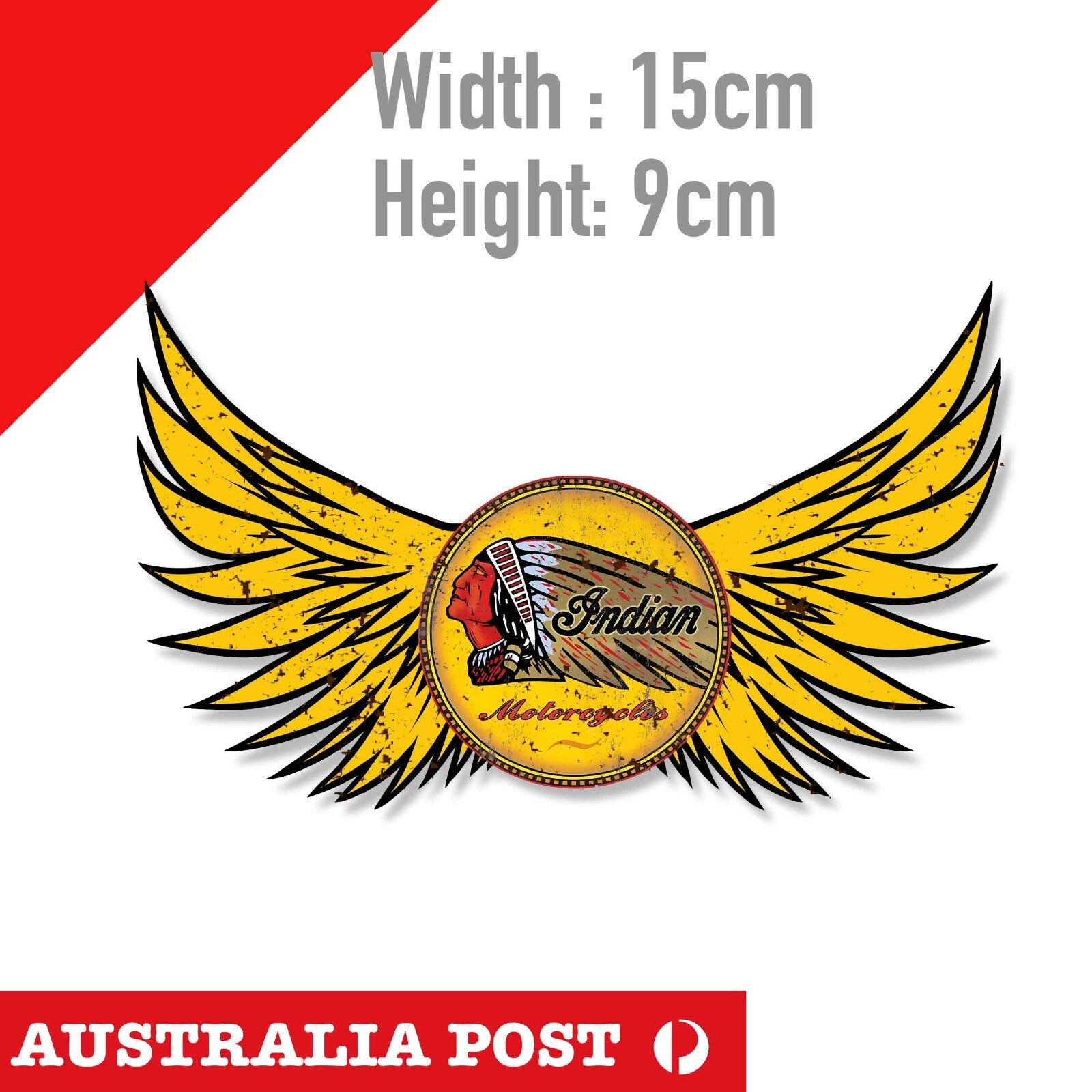Indian Wing Logo Motorcycle Wing , Fuel Tank, Helmet Sticker
