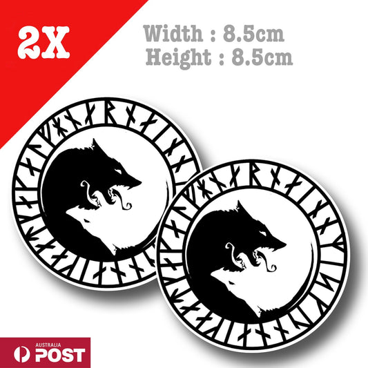 WOLF Yin Yang Badge Black and White WOLF Vinyl  Sticker
