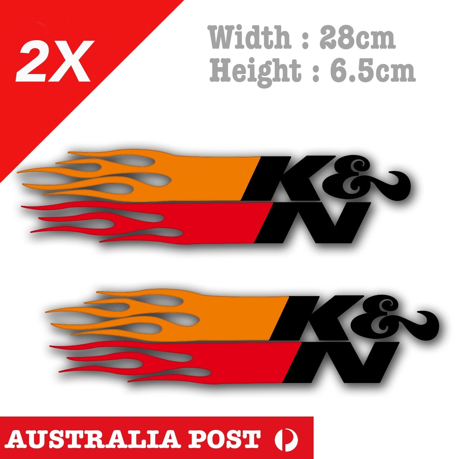 K&N KN K and N Flame Laptop , Car  Decal Stickers