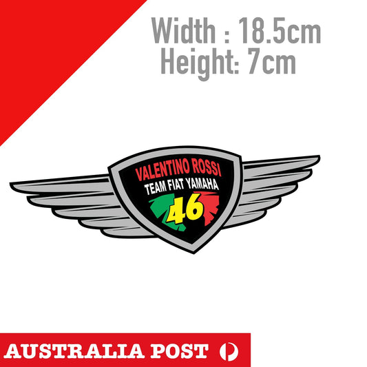 YAMAHA Team The Doctor 46 - Valentino Rossi's VR46 Motorcycle, Fiat Sticker