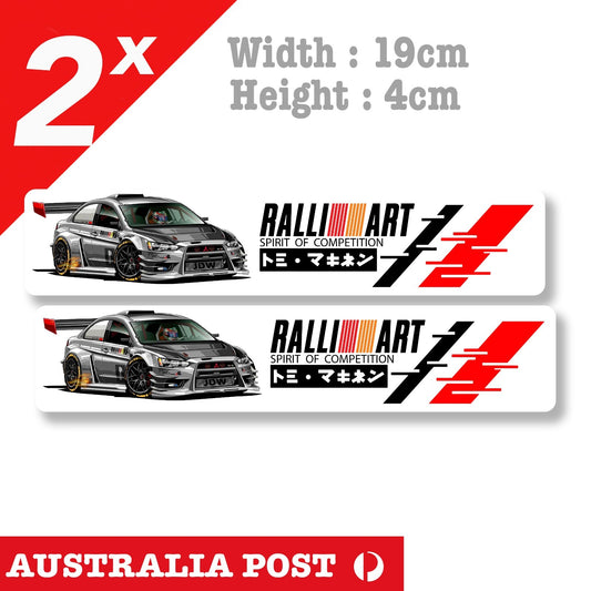 Ralli Art Mitsubishi JDM Spirit of Competition Lancer EVO Car Vinyl  Sticker 