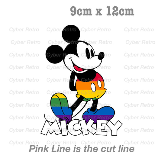 Mickey Mouse Rainbow Walt Disney 9cm x 12cm Sticker 