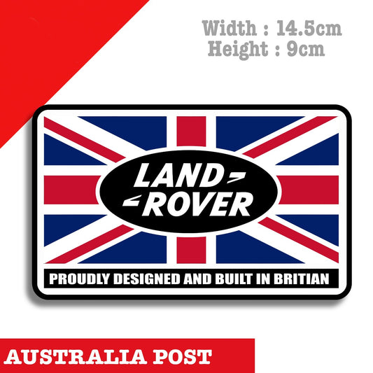 Land Rover  British Flag , Made In Britain, Land Rover Logo Sticker