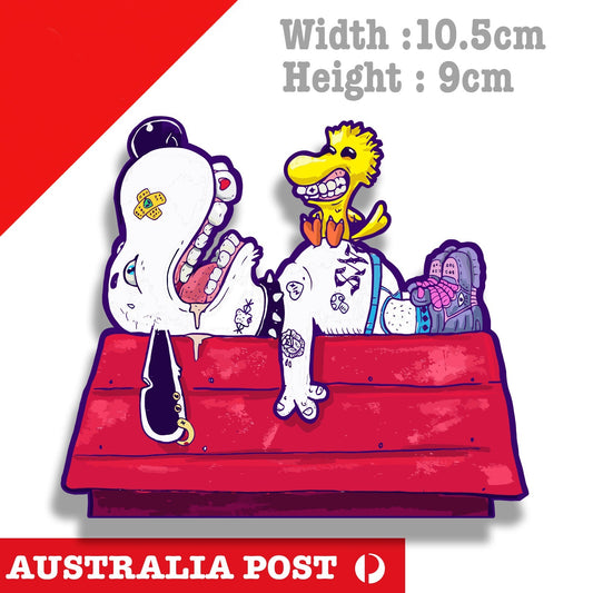 Zombie Snoopy Funny  Laptop , Car  Decal Sticker 