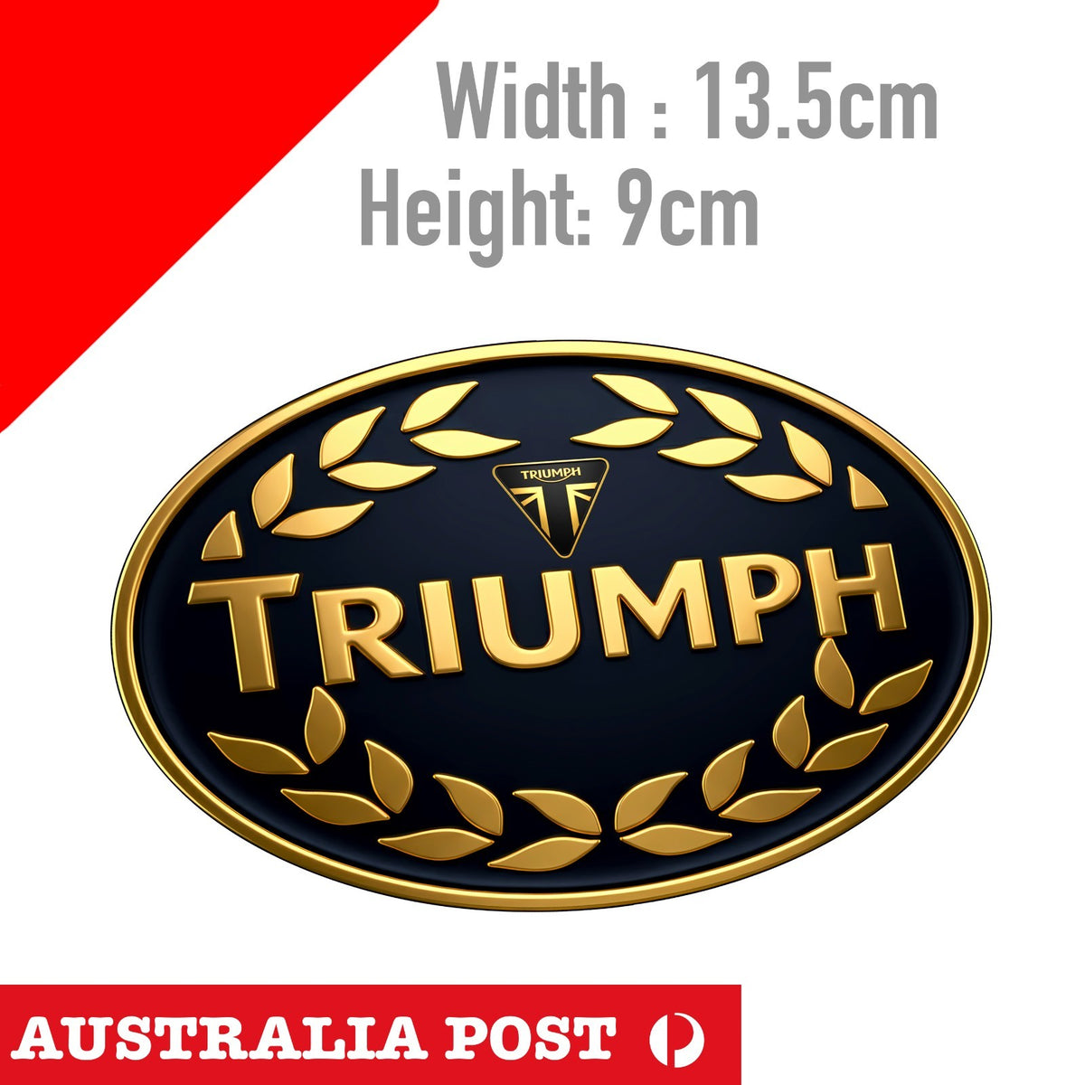 Motorcycle Triumph Vintage Gold Logo Laptop , Car  Decal Sticker