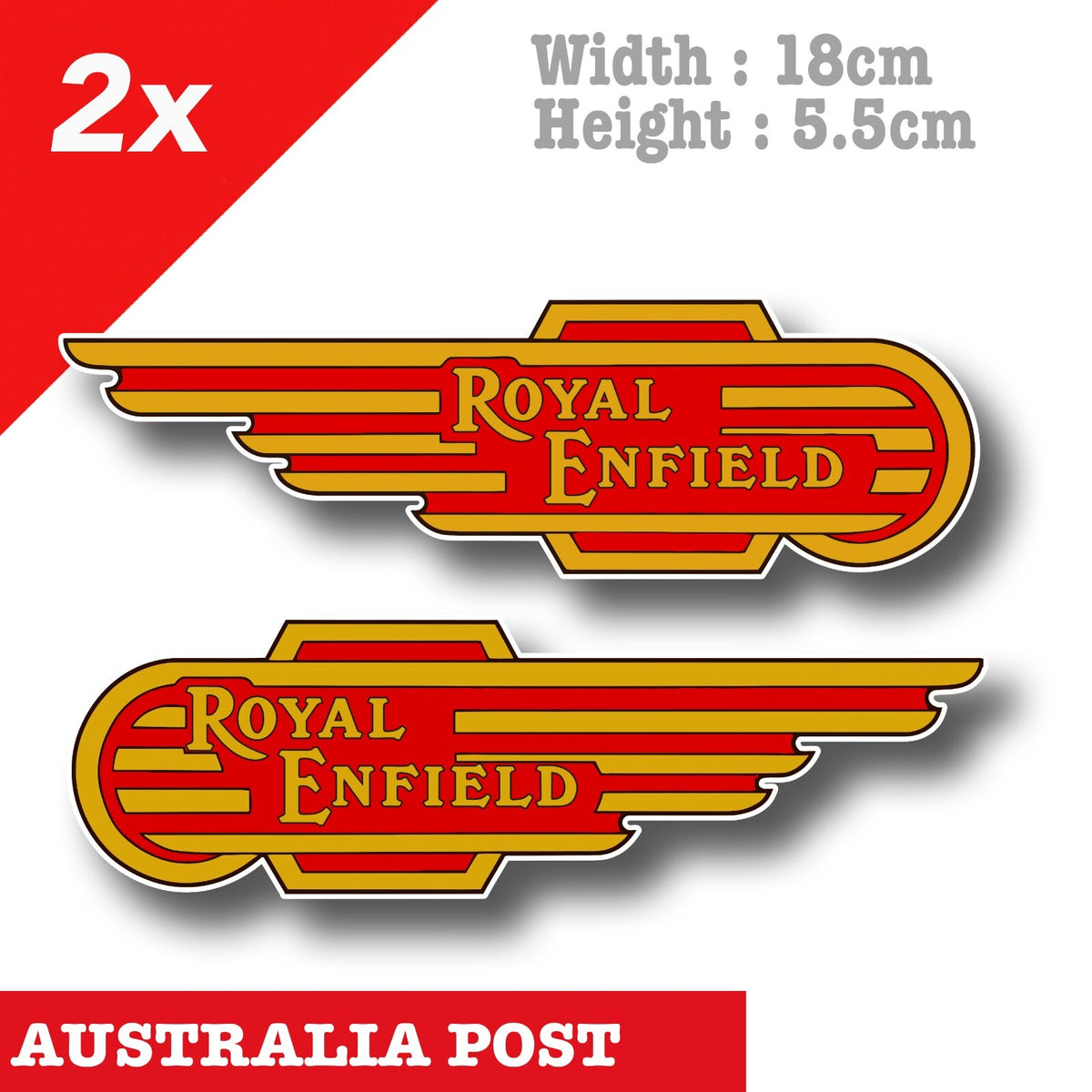 Royal Enfield Motorcycle Fuel Tank, Helmet Logo Decal Sticker