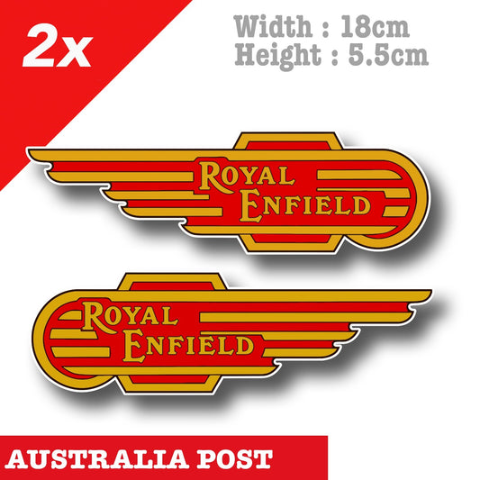Royal Enfield Motorcycle Fuel Tank, Helmet Logo Decal Sticker