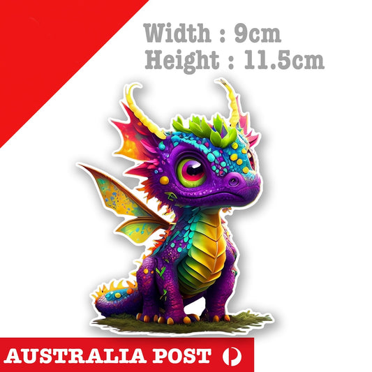 Rainbow Dragon, Cute Dragon Animal Sticker