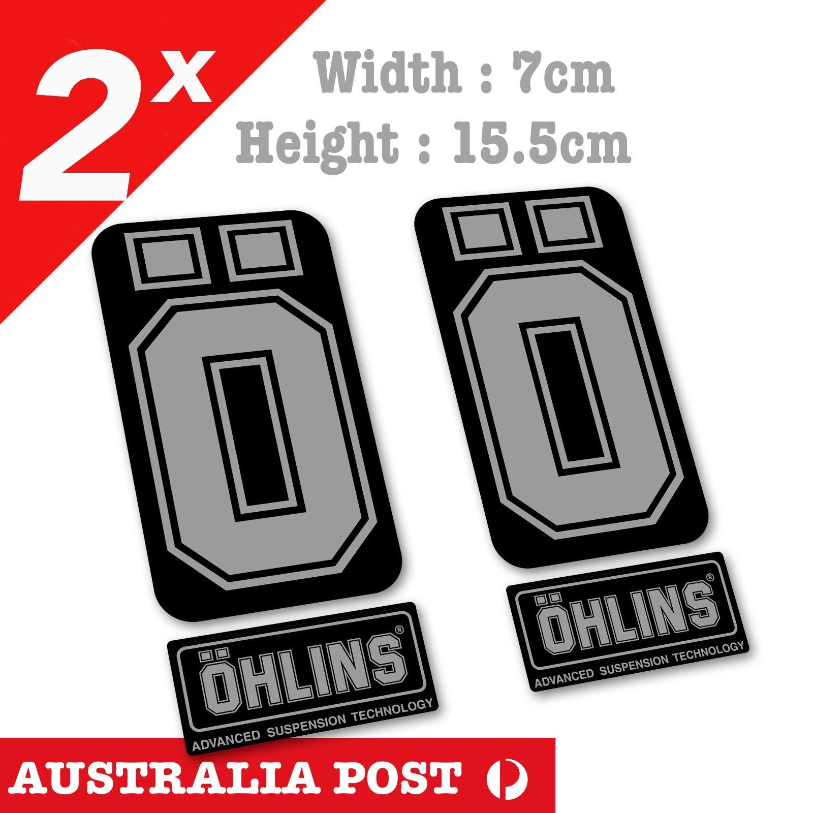 OHLINS Racing Advanced Suspension x2 JDM , OHLINS Racing Stickers