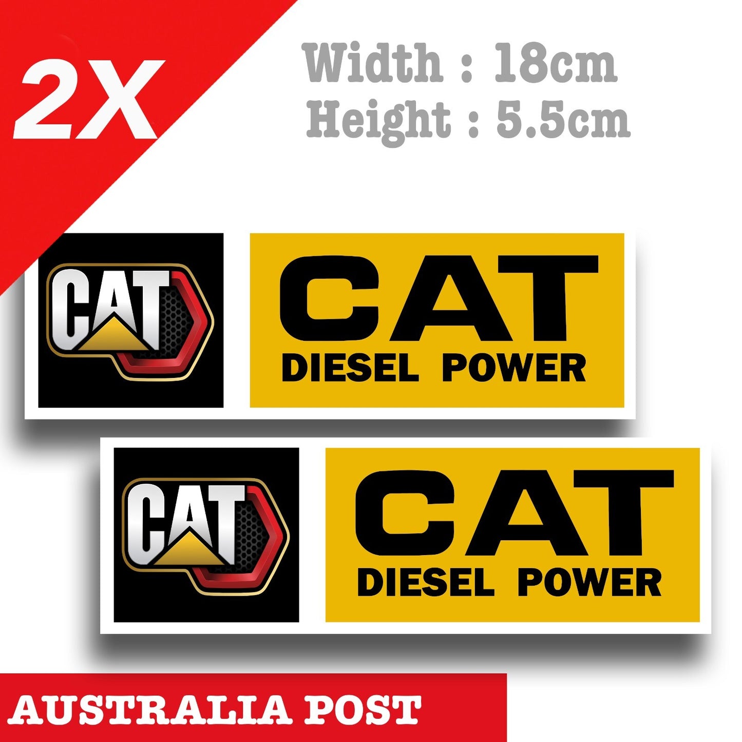 Caterpillar Diesel Power Logo x2  Stickers
