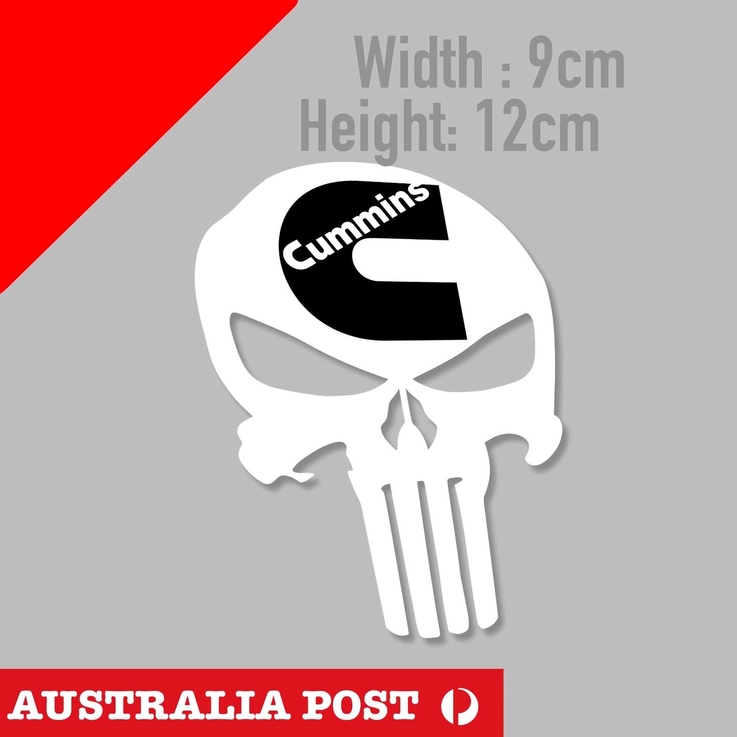 CUMMINS DISEL Engine Oil  SKULL Head Logo Sticker