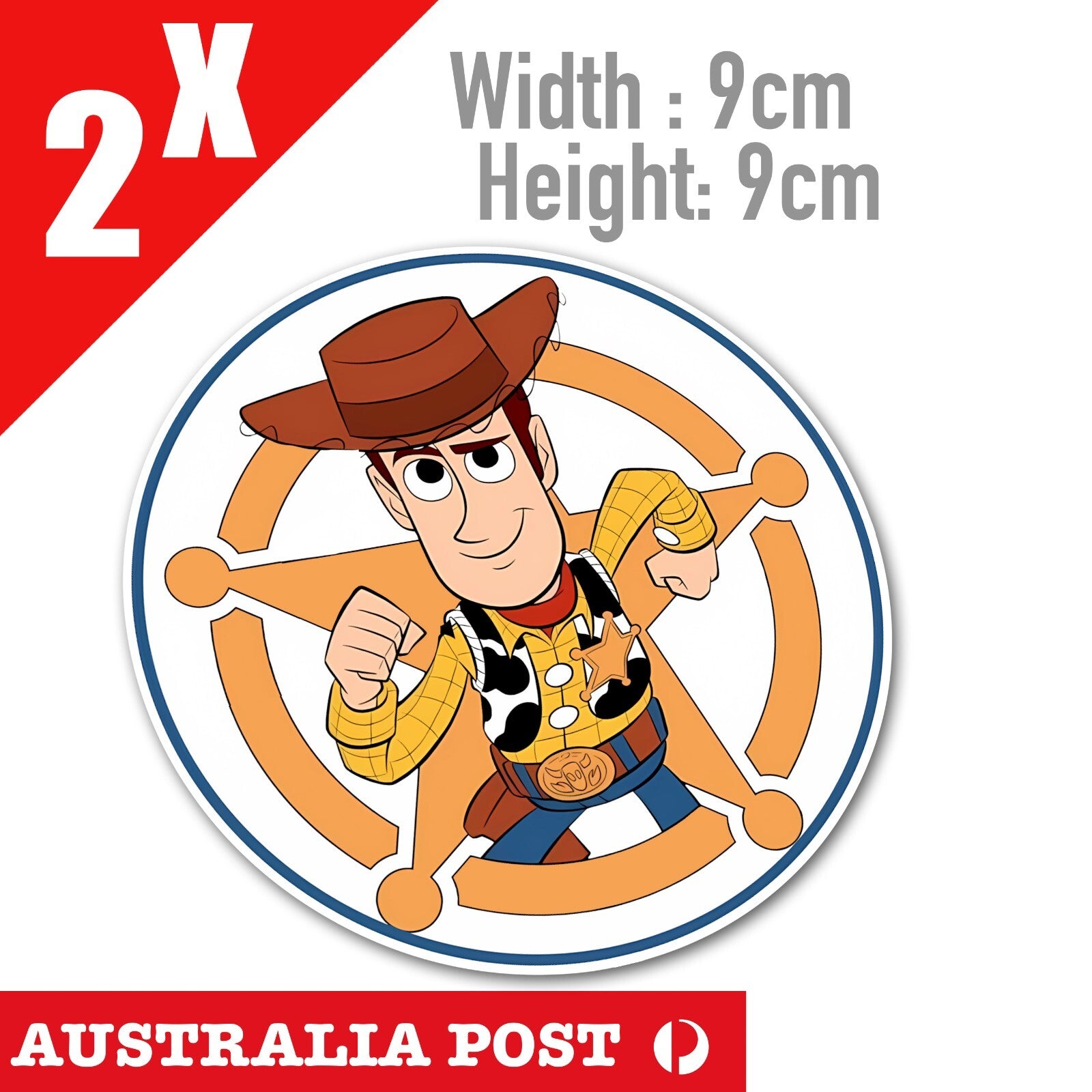 Toy Story Sheriff Woody Round Badge Stickers