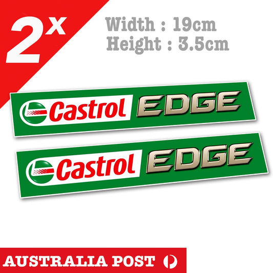 Castrol EDGE  logo, CASTROL EDGE Oil Logo x2 Stickers