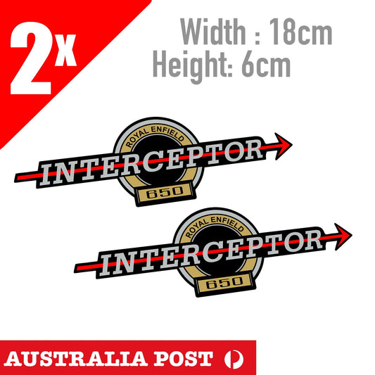 ROYAL ENFIELD 650 INTERCEPTOR MOTORCYCLE  Fuel Tank Logo  Sticker