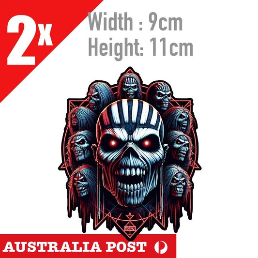 Iron Maiden Skeleton Devil Mummy Head Logo Sticker Decal band album