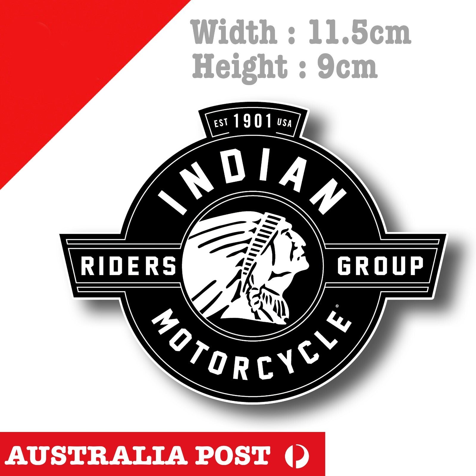 Indian Motorcycle, Riders Group 191 Badge , Motorcycle Sticker