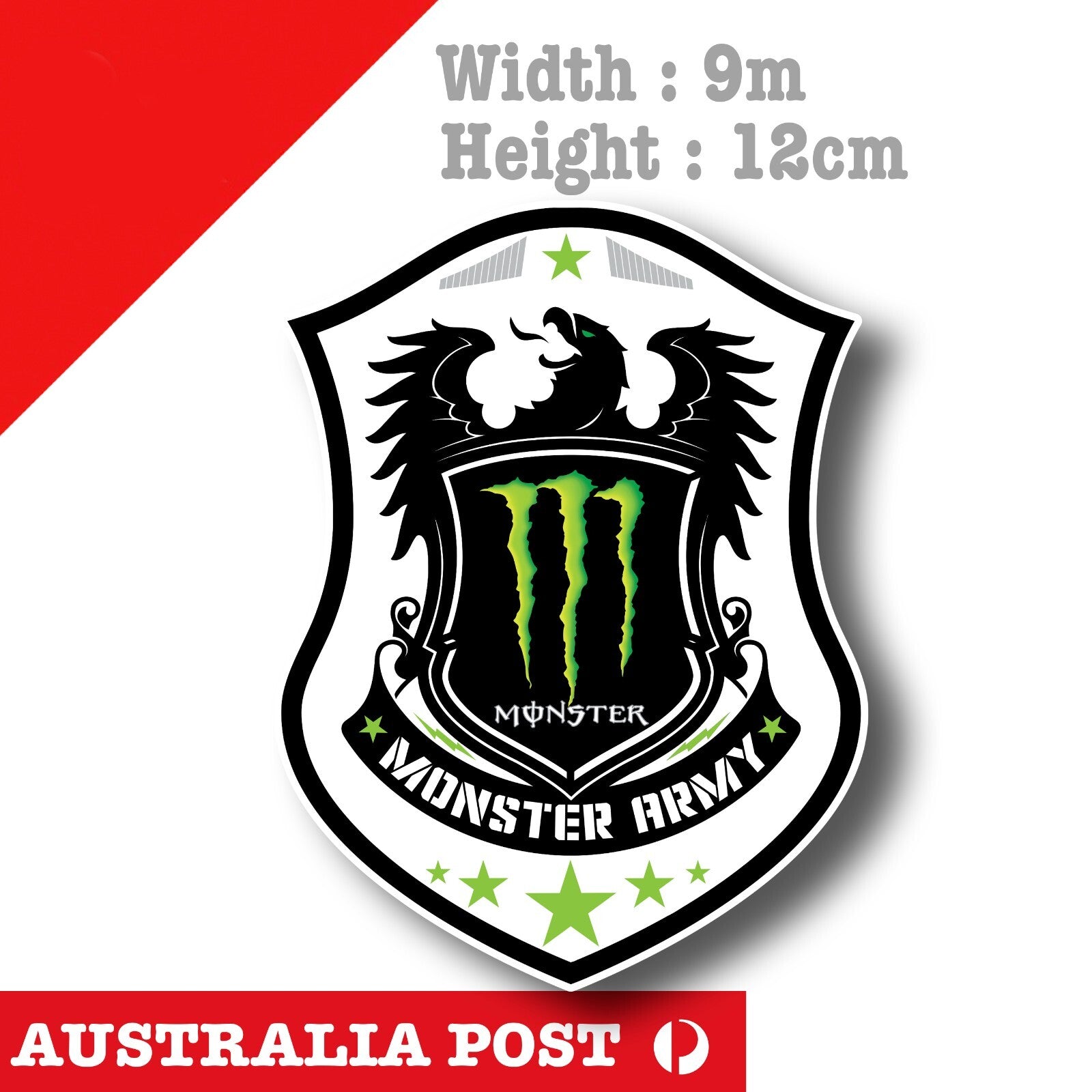 Monster Energy Drink Army Logo, Fridge, Toolbox, Bar, Laptop Sticker