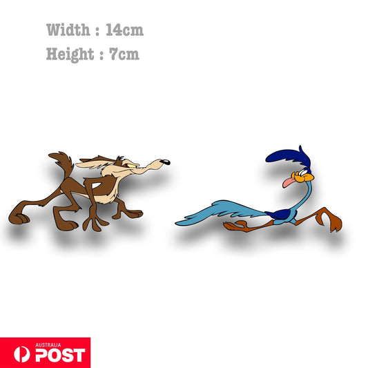 Road Runner  Beep Beep and Wile E Coyote Funny ACME Vinyl  Sticker