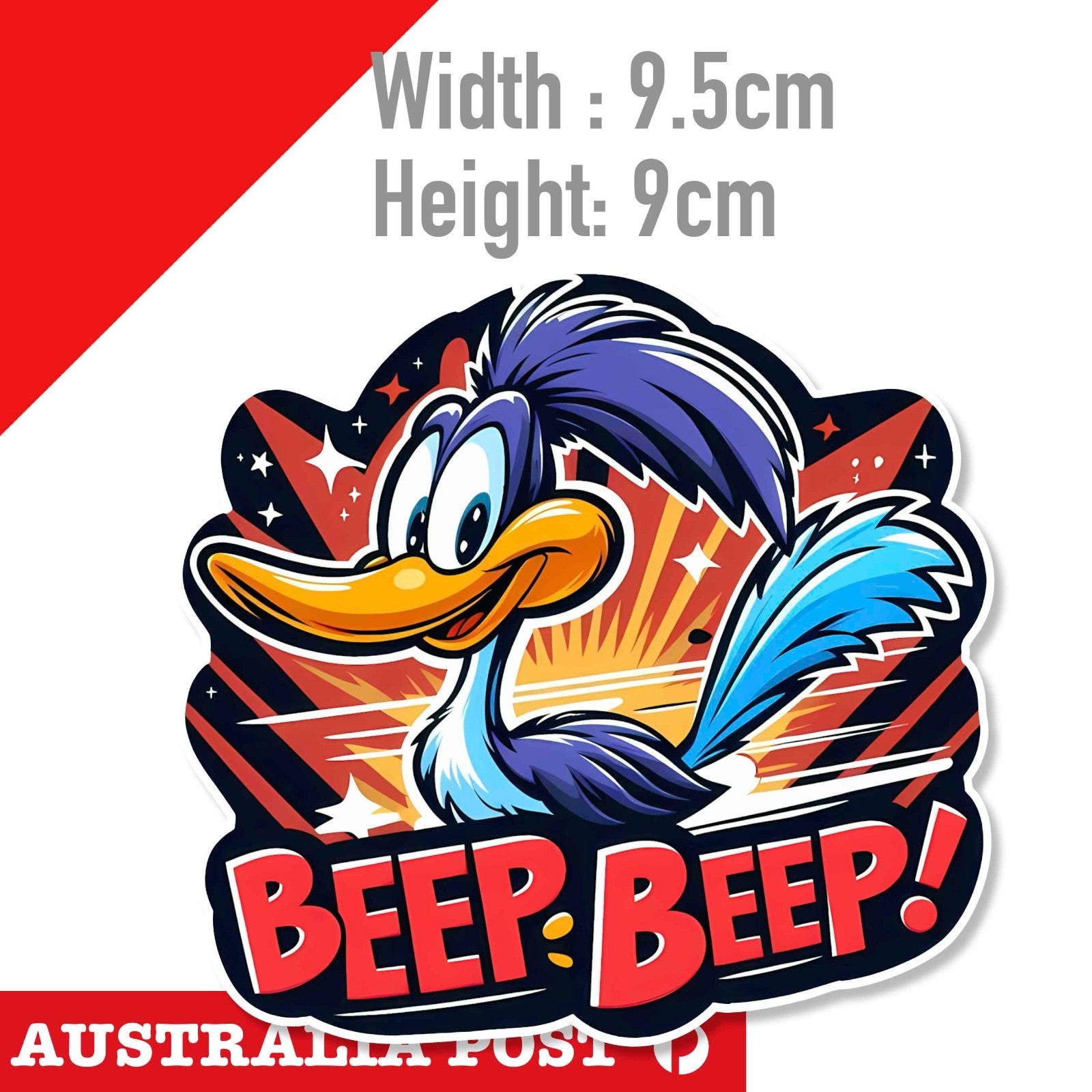 Road Runner and Wile E Coyote BEEP BEPP ! Funny  Sticker