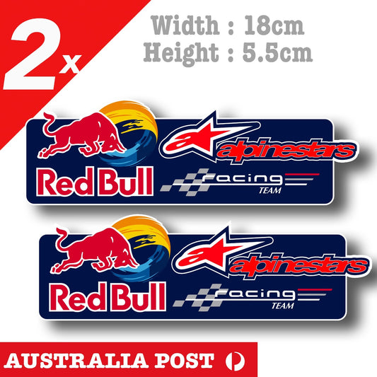 Red Bull Racing Team ALPINESTARS Motorcycle Logo Sticker