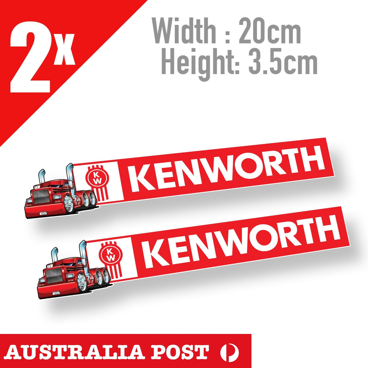 Kenworth Truck Logo, VOLVO, Scania Truck , KENWORTH RED Banner Stickers