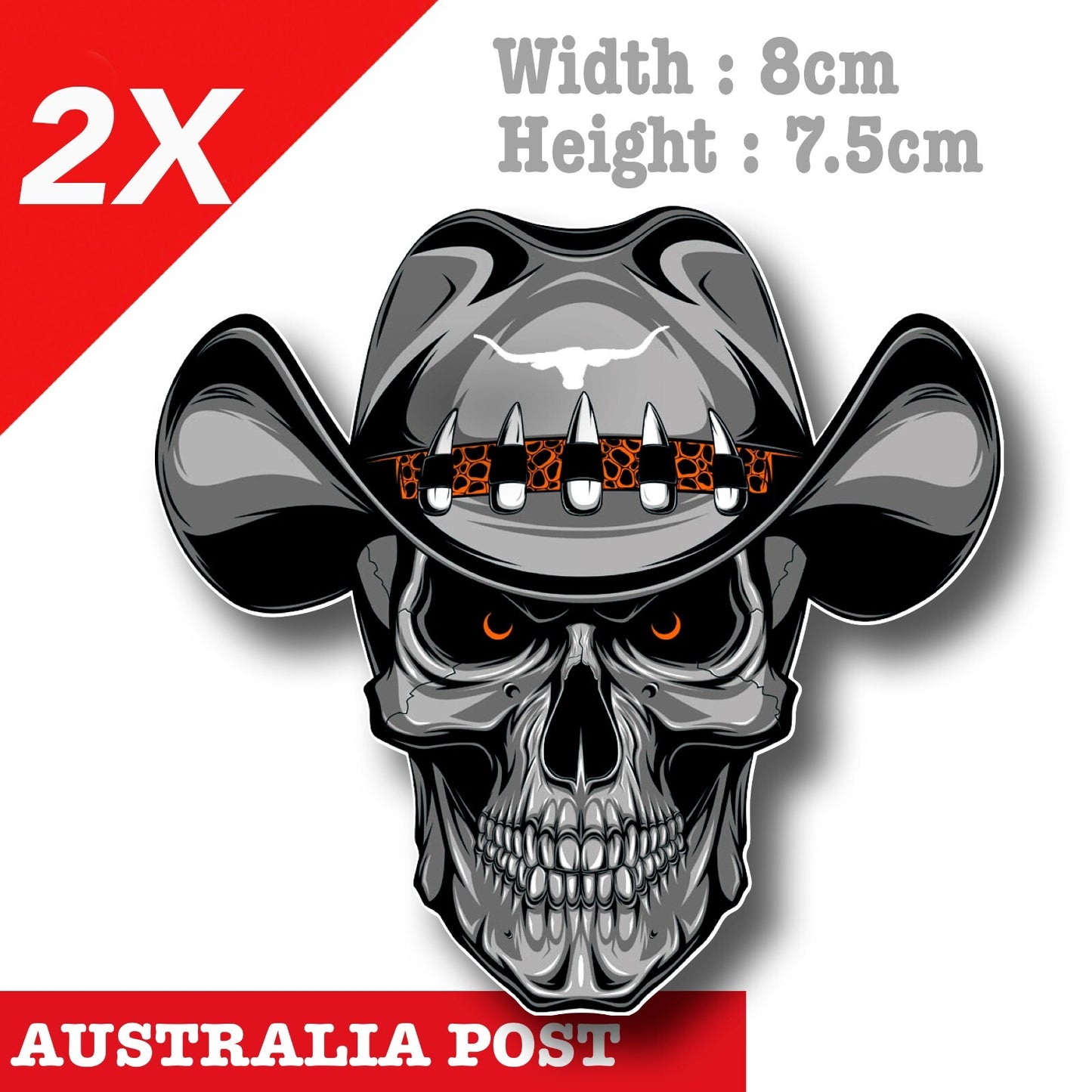 R.M Williams Cowboy SKull Decal Sticker