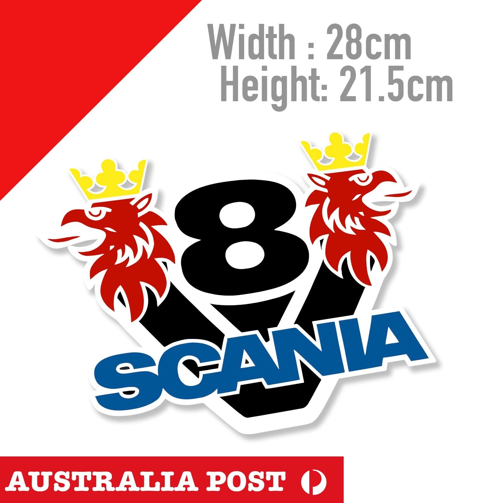 SCANIA Logo Australia Truck V8 Logo  Large Sticker