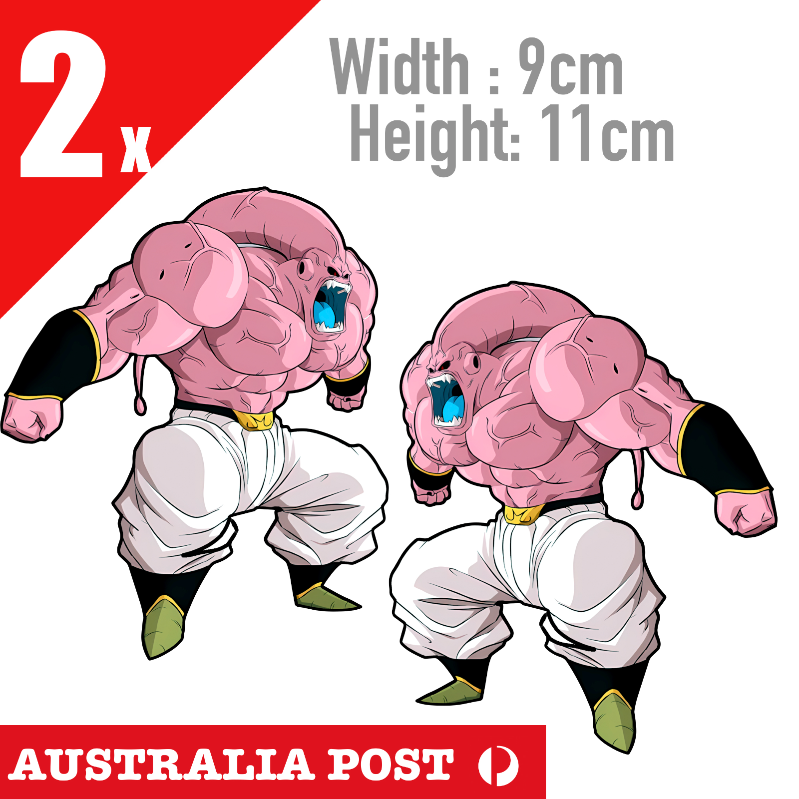 Dragon Ball Z Majin Boo Angry  Jacked Muscle ,Dragon Ball Z  Sticker
