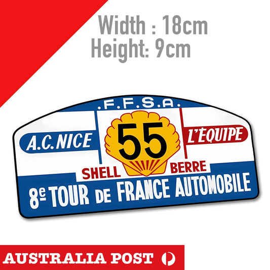 Tour The France Automobile SHELL Vintage Old  Sticker