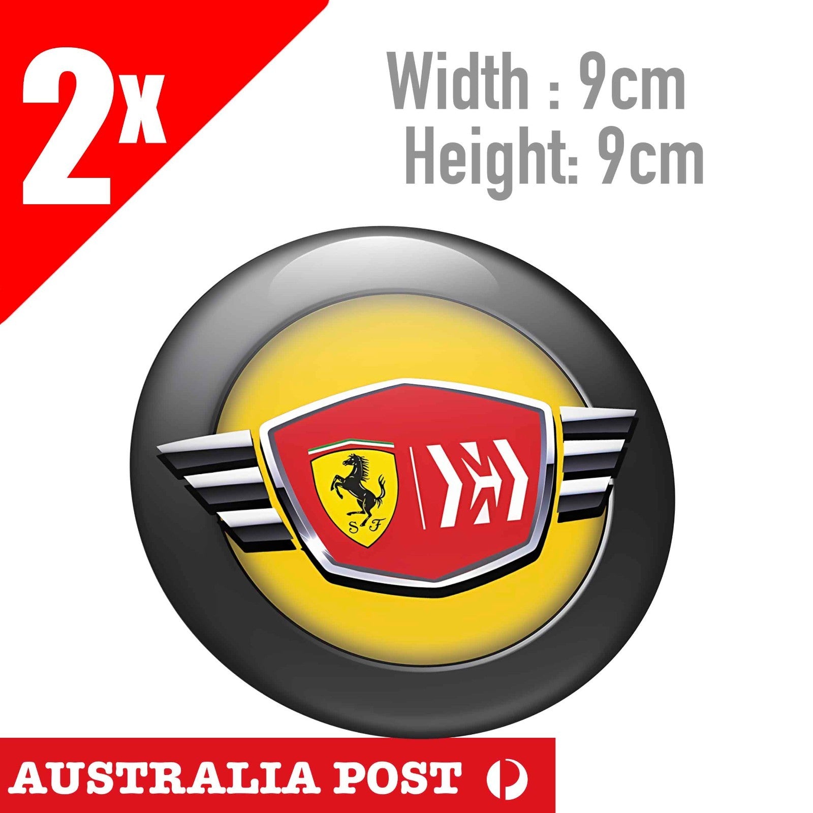 Ferrari Round badge Logo, Round  Ferrari Badge  Stickers