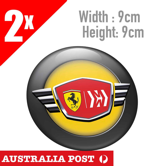 Ferrari Round badge Logo, Round  Ferrari Badge  Stickers