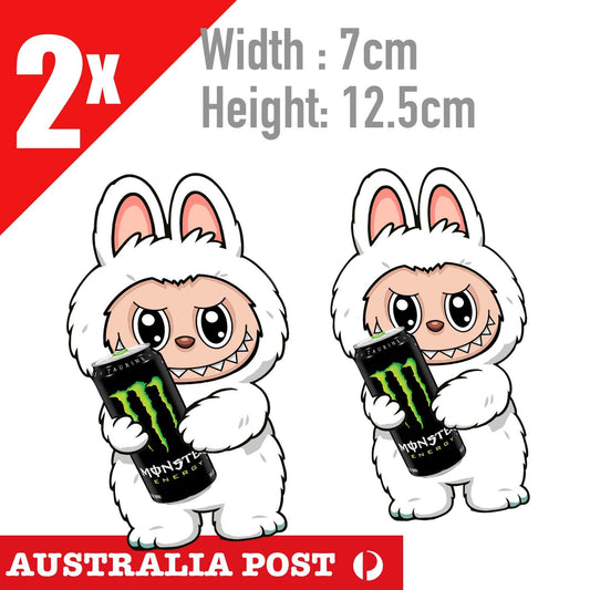 LaBUBU The Monsters ,Labubu COCA COLA White  Monster  STICKERs