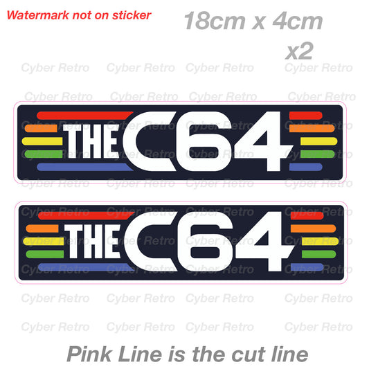 Commodore C64 Vintage Retro Logo Decal vinyl  Sticker 
