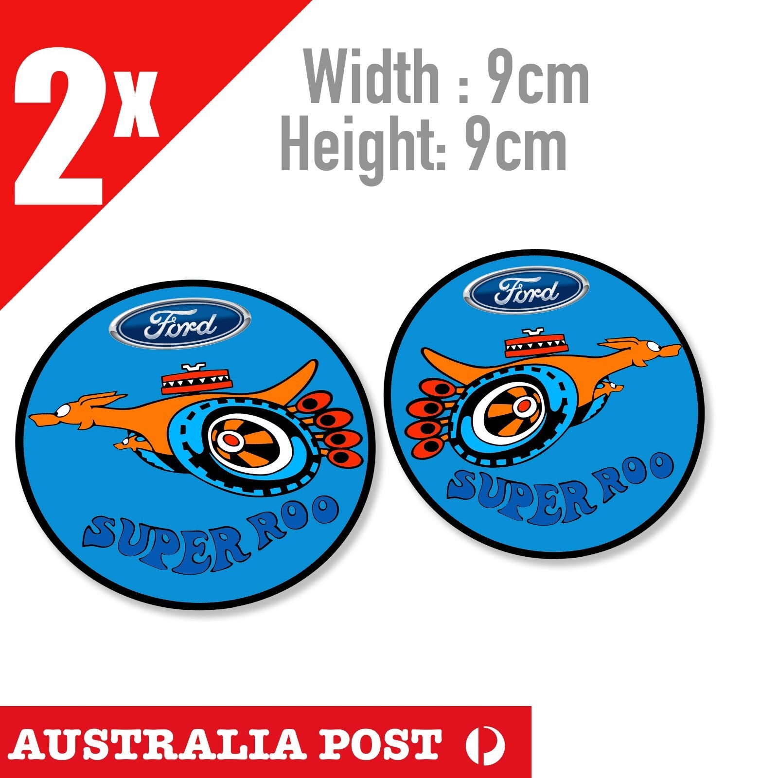 Super Roo, Classic GT-HO Ford WX XY Falcon Super Roo Round Sticker