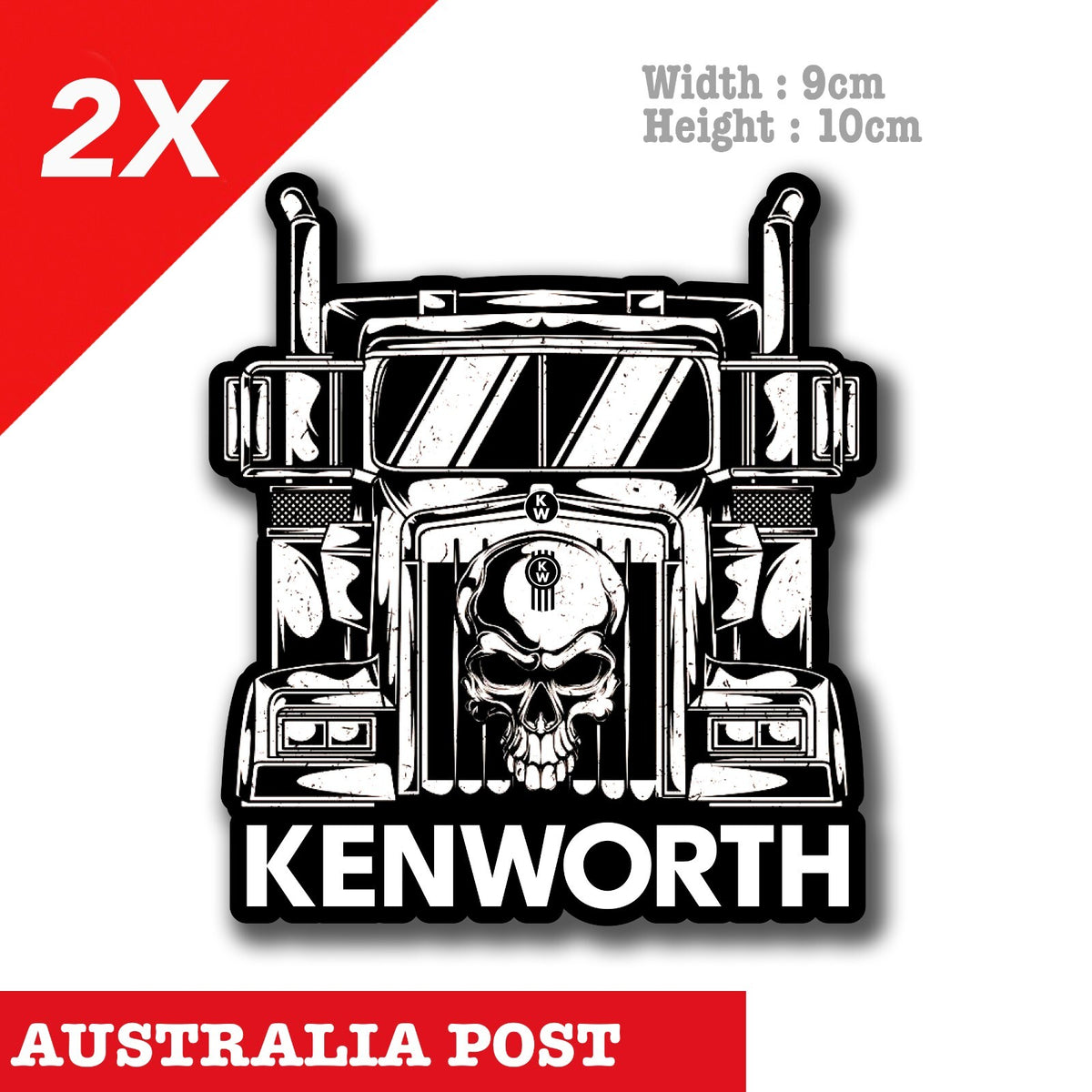 Kenworth Truck , Kenworth Skull Badge Truck logo x2 Decal Stickers